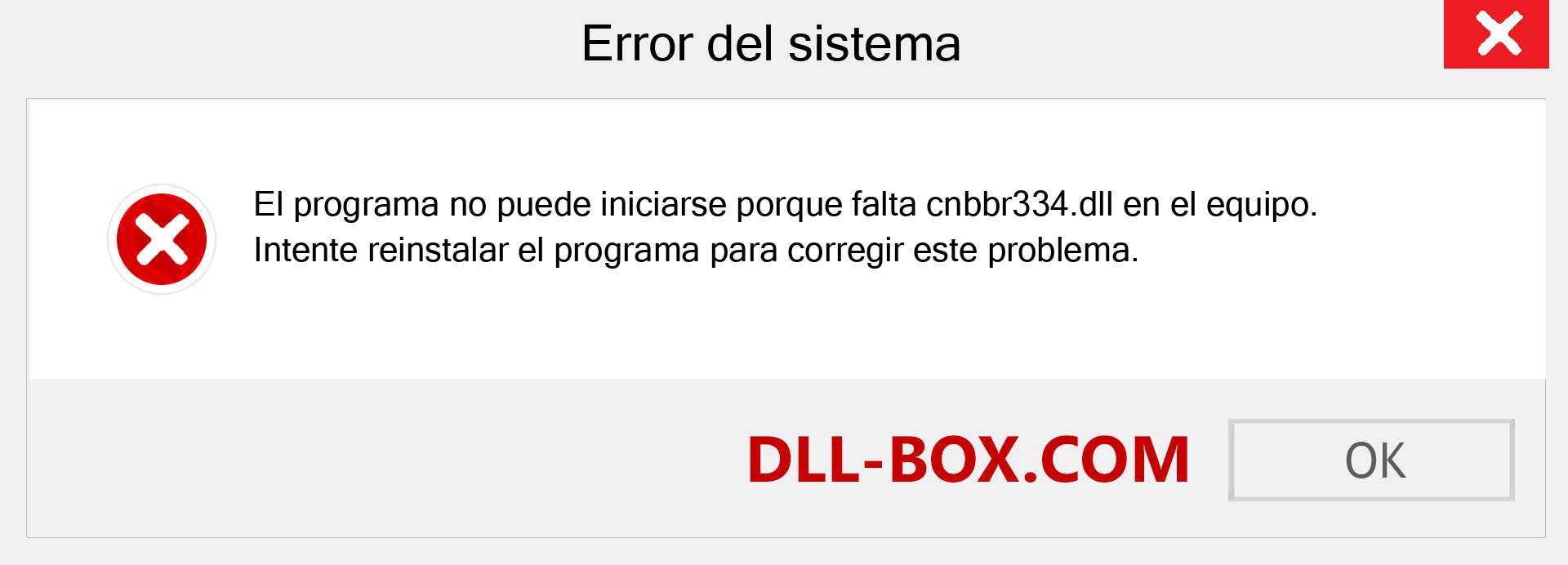 ¿Falta el archivo cnbbr334.dll ?. Descargar para Windows 7, 8, 10 - Corregir cnbbr334 dll Missing Error en Windows, fotos, imágenes